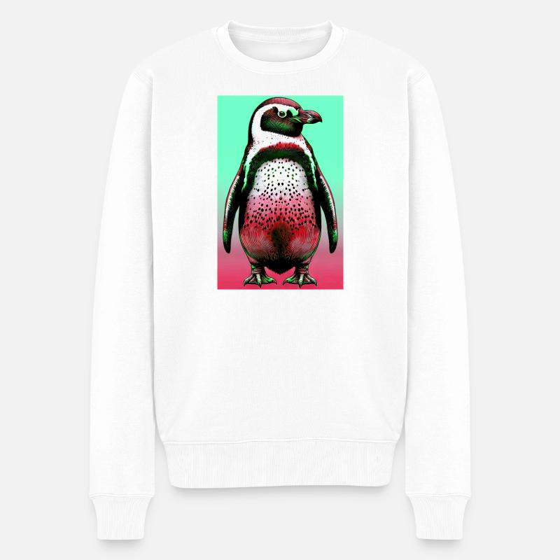 Pinguin - Männer Premium Bio Pullover - Weiß
