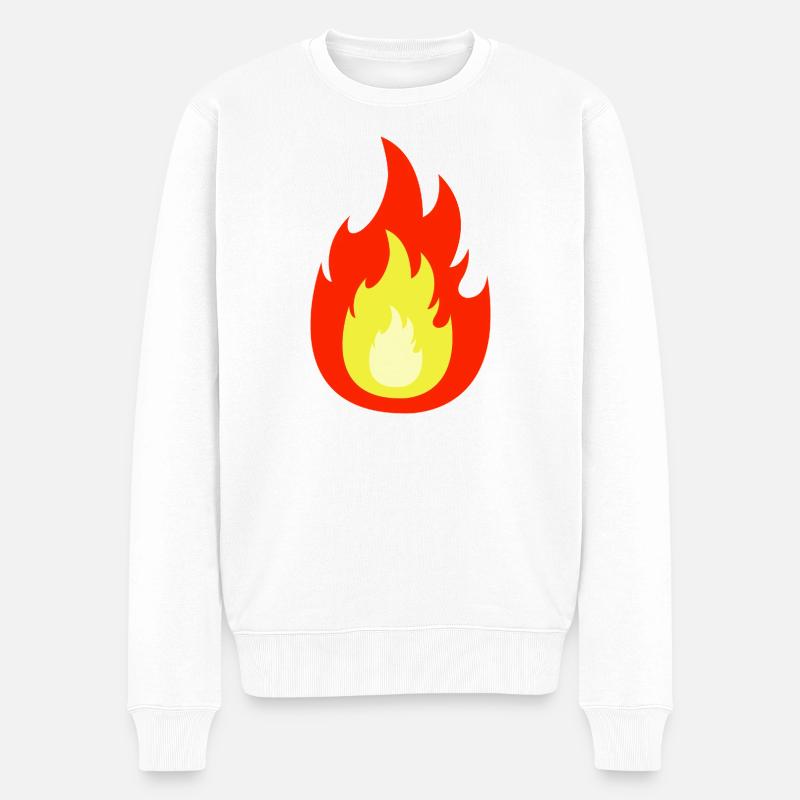 Flamme de feu - Pull Premium bio Homme - blanc