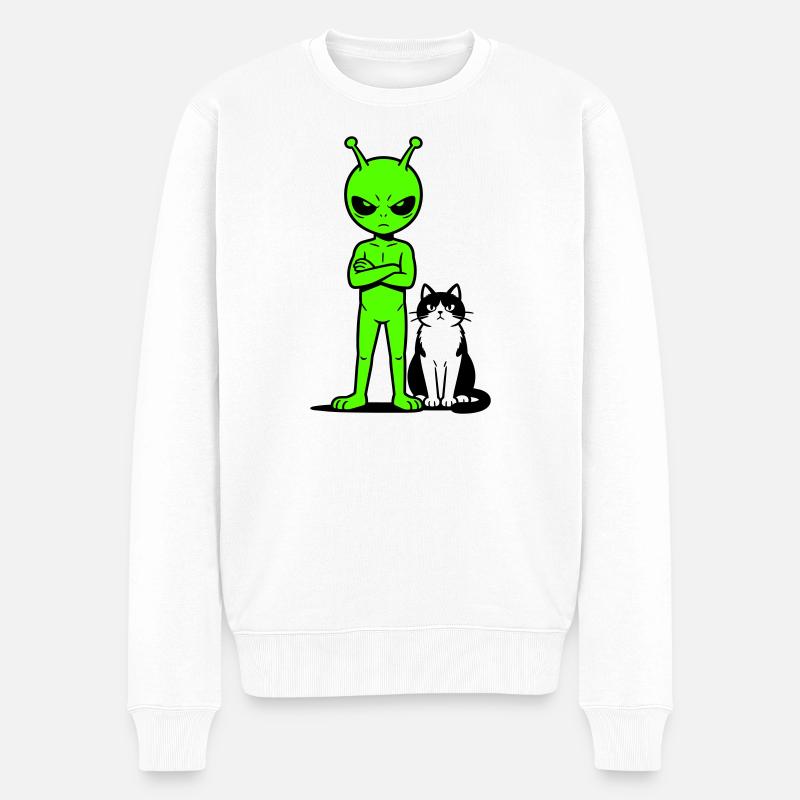 Humour comique extraterrestre - Pull Premium bio Homme - blanc