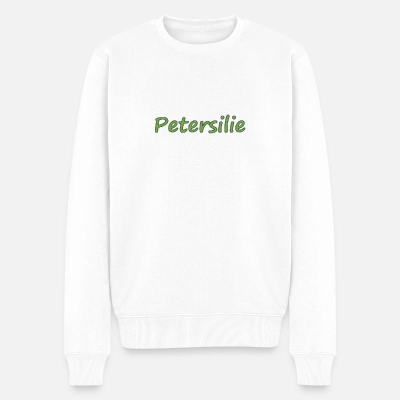Petersilie - Männer Premium Bio Pullover - Weiß