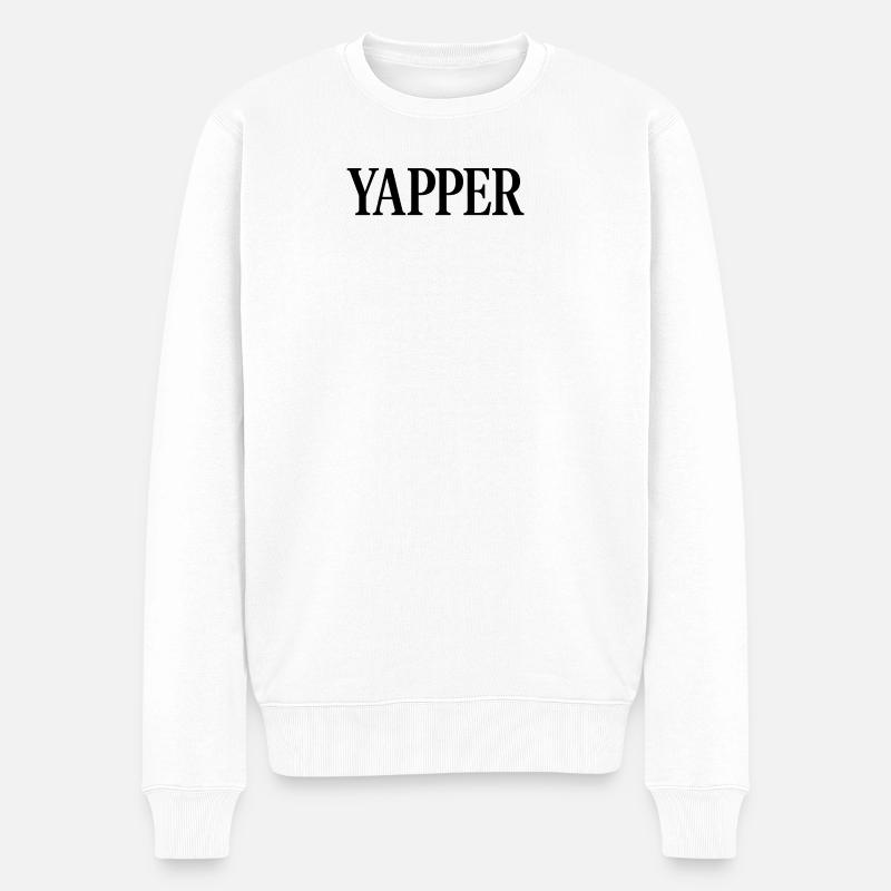 Yapper  - Männer Premium Bio Pullover - Weiß