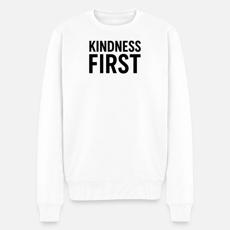 Nächstenliebe - Männer Premium Bio Pullover - Weiß