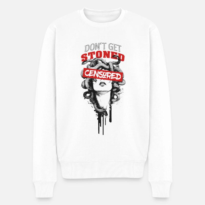 Ne vous défoncez pas - Pull Premium bio Homme - blanc