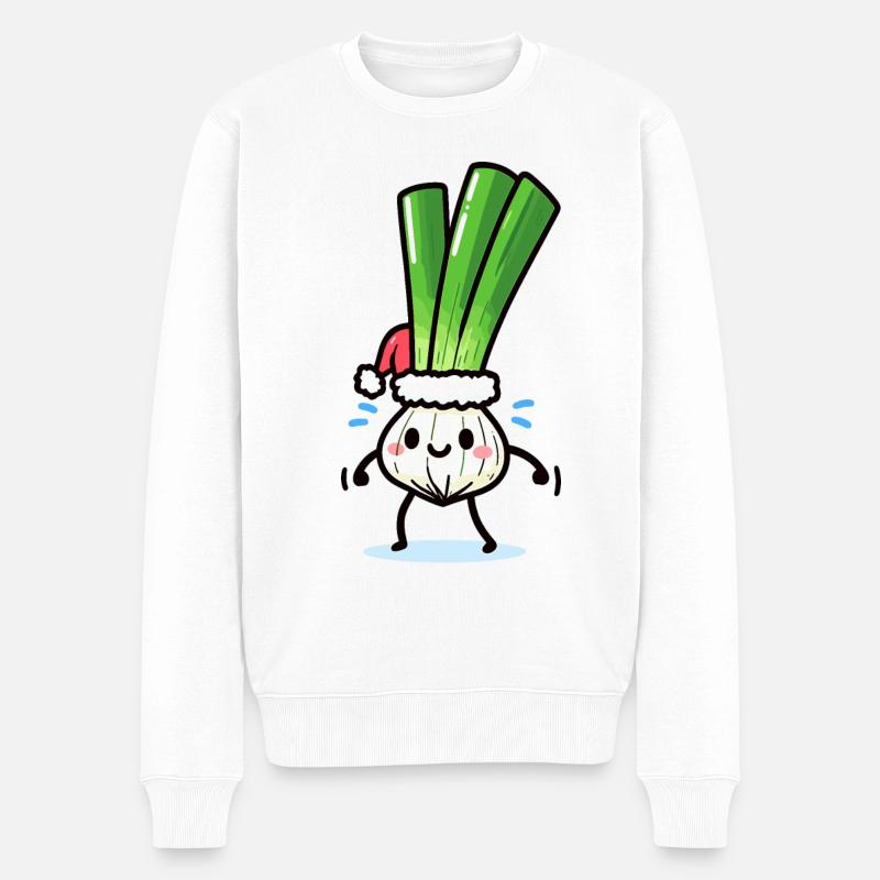 Saint-Nicolas mignon oignon de printemps - Pull Premium bio Homme - blanc