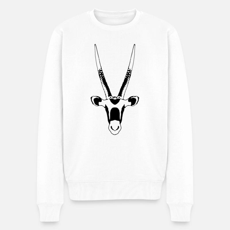 Antilope Oryx - Pull Premium bio Homme - blanc