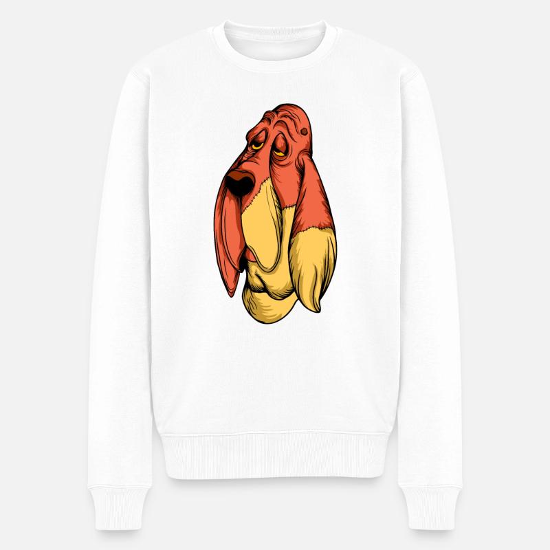 Lustige Hunde 2 - Männer Premium Bio Pullover - Weiß