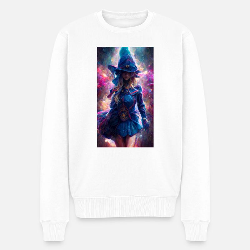 Sorcière bleu - Pull Premium bio Homme - blanc