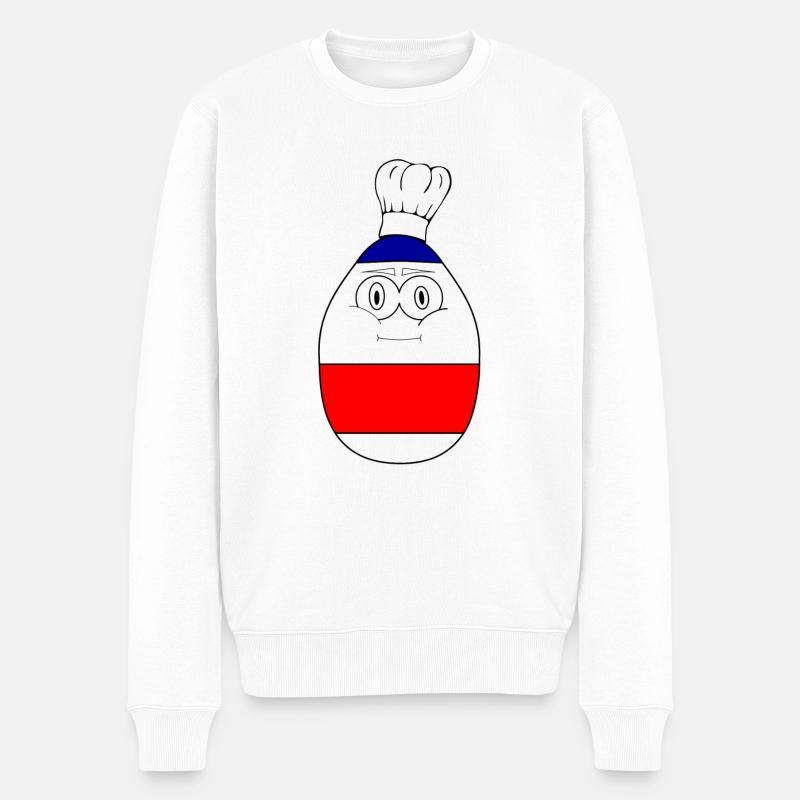 DARUMA Koch - Männer Premium Bio Pullover - Weiß