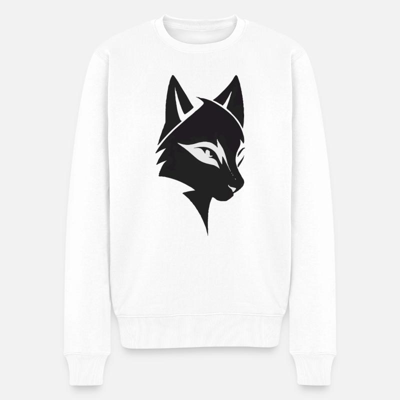 Tête de chat - Pull Premium bio Homme - blanc