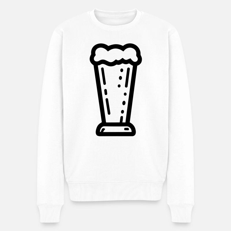 Bière - Pull Premium bio Homme - blanc