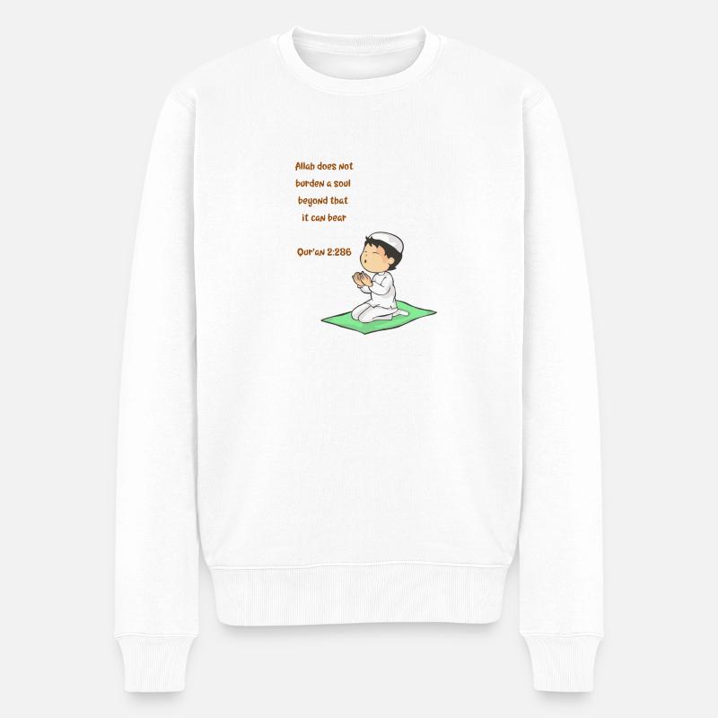 Coran Sourate verset Allah Allah Islam Cadeau Musulman - Pull Premium bio Homme - blanc