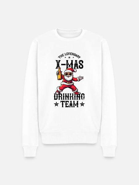Christmas Drinking Team XMas Weihnachten - Men's Premium Organic Jumper - white