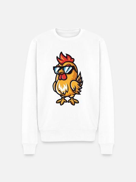 rooster animal - Men's Premium Organic Jumper - white
