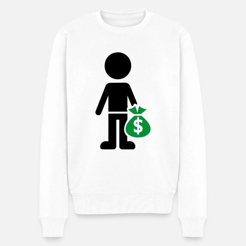 Arnaque d’argent d’entreprise - Pull Premium bio Homme - blanc