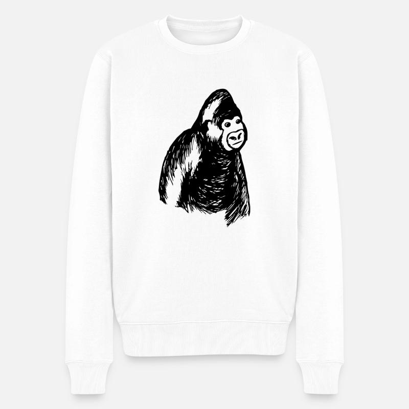 Gorille - Pull Premium bio Homme - blanc