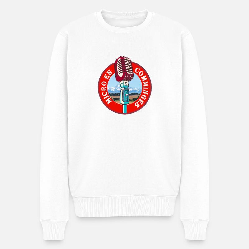 Logo Micro en Comminges - Pull Premium bio Homme - blanc