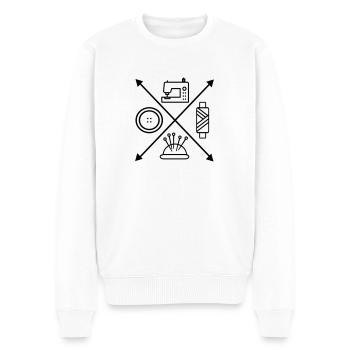 sew - Men's Premium Organic Jumper - white - Front - Thijin (182cm)