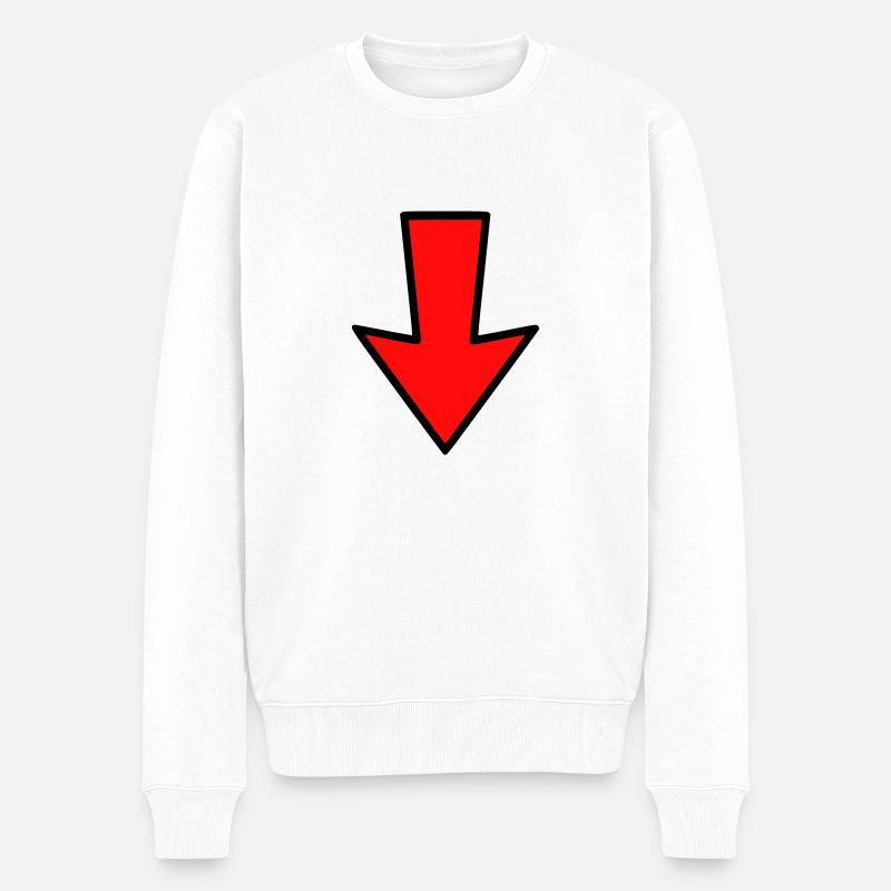 pfeil - Männer Premium Bio Pullover - Weiß