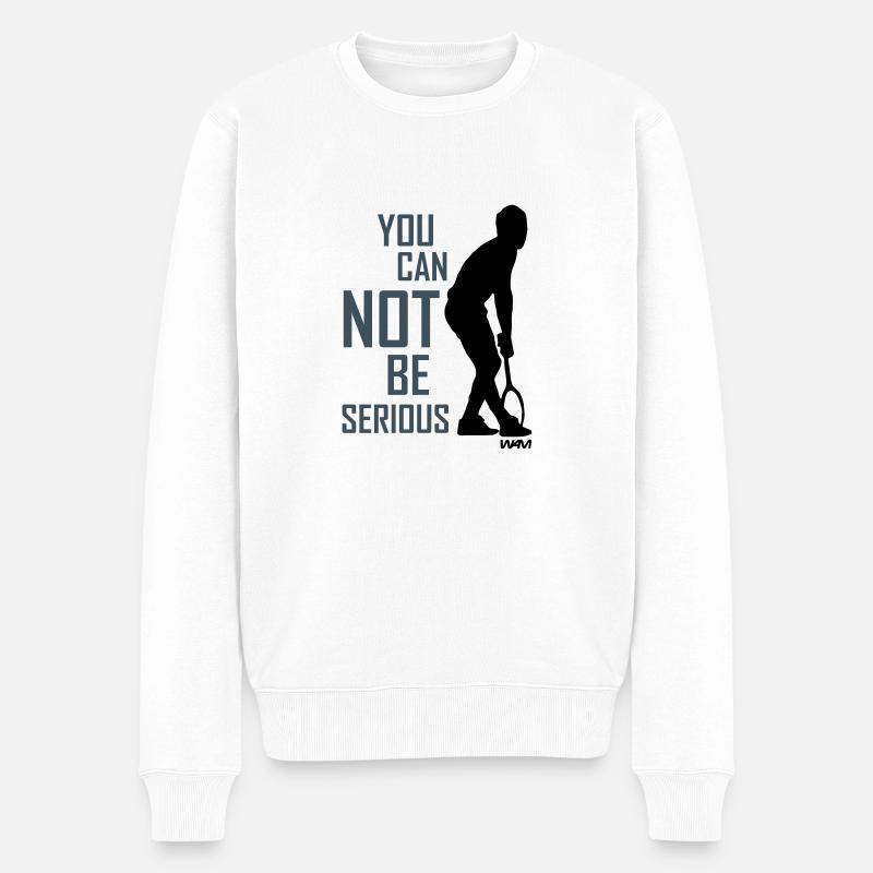 tennis mcenroe tribute - Männer Premium Bio Pullover - Weiß