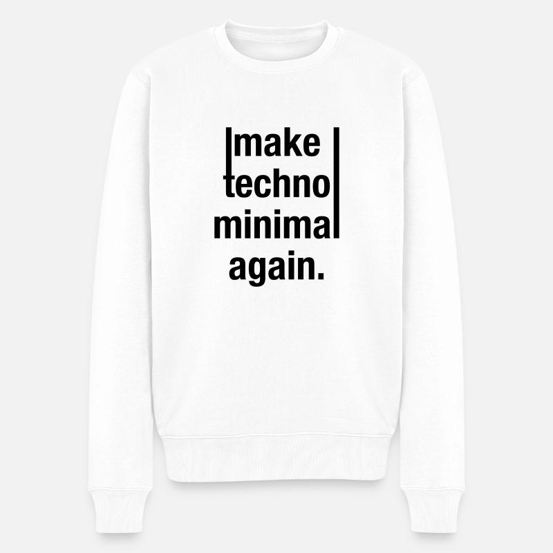 maketechnominimal - Pull Premium bio Homme - blanc