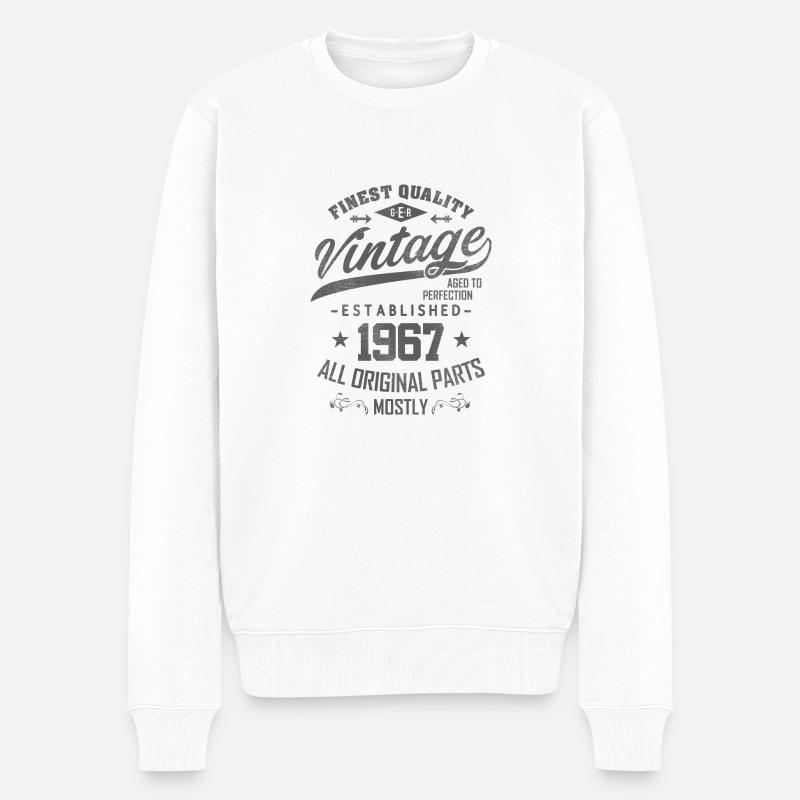 Geburtstag 1967 - Männer Premium Bio Pullover - Weiß