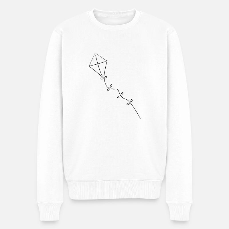 Drachen steigen - Männer Premium Bio Pullover - Weiß