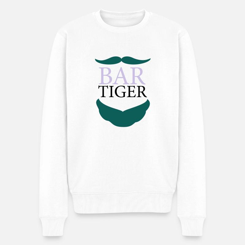 bar-tiger - BARTiger - Männer Premium Bio Pullover - Weiß