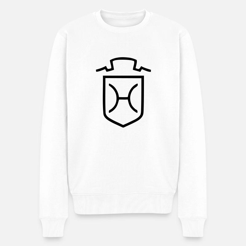 Holsteiner - Männer Premium Bio Pullover - Weiß