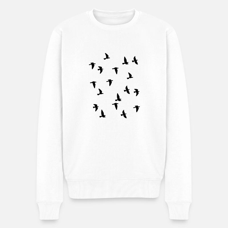 nuée d'oiseaux - Pull Premium bio Homme - blanc