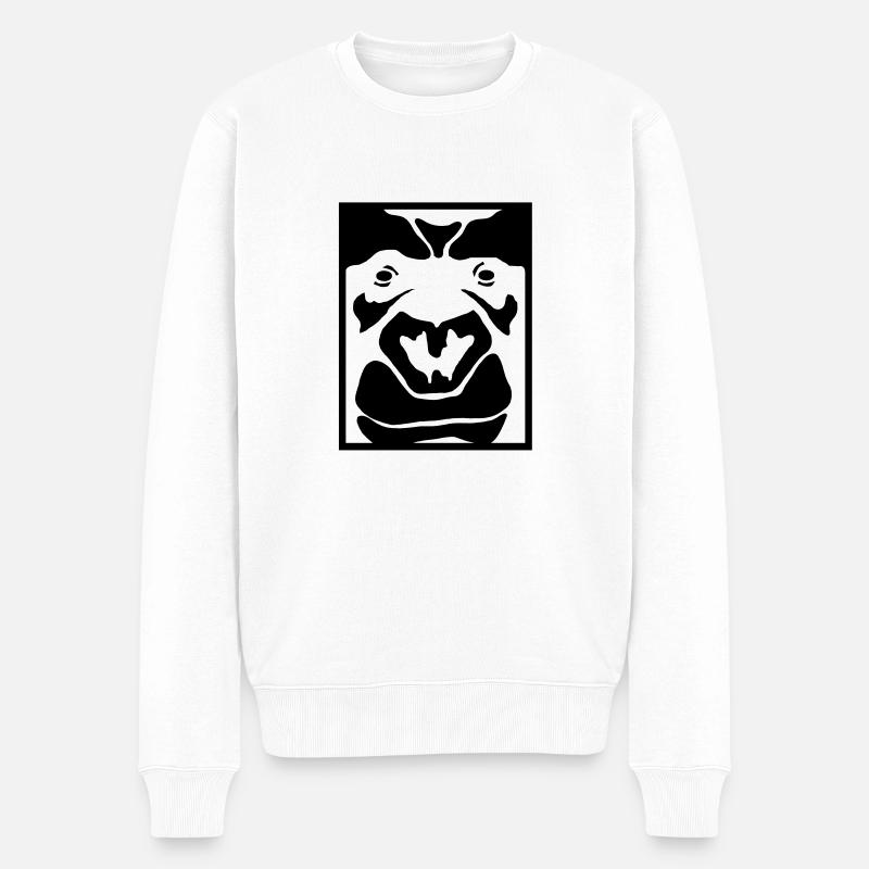 goldrausch fashion the gorilla - Männer Premium Bio Pullover - Weiß