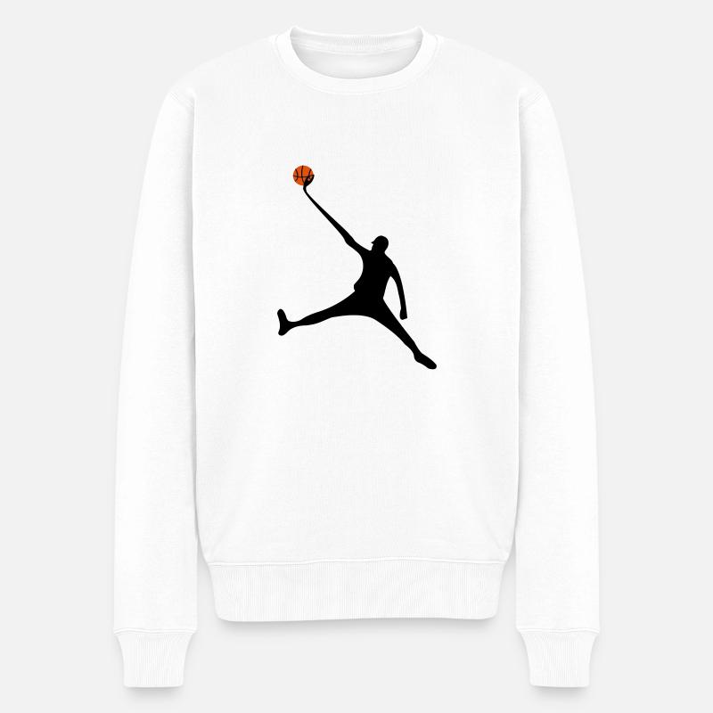 basketball - Männer Premium Bio Pullover - Weiß