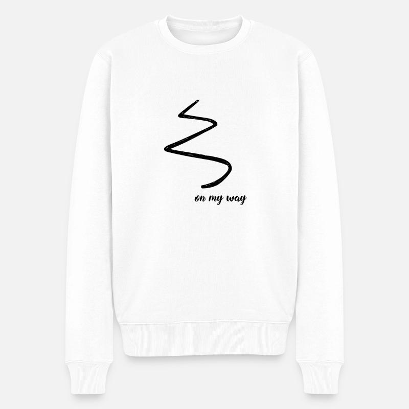 sur mon chemin - Pull Premium bio Homme - blanc