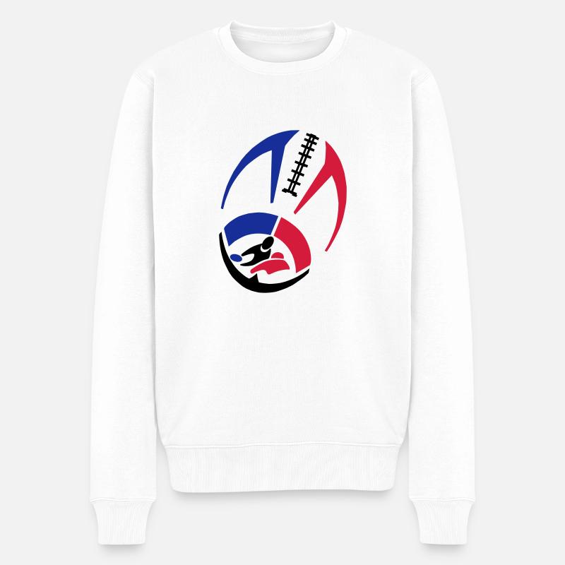 Shirt Ball - Männer Premium Bio Pullover - Weiß