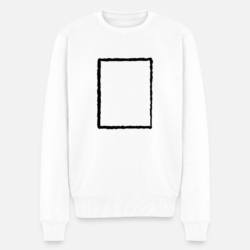 Kaputter Alter Rahmen - Männer Premium Bio Pullover - Weiß