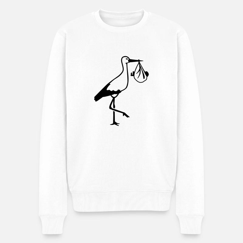 Cigogne - Pull Premium bio Homme - blanc
