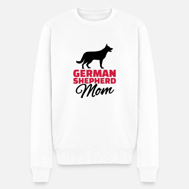 Schäferhund - Männer Premium Bio Pullover - Weiß