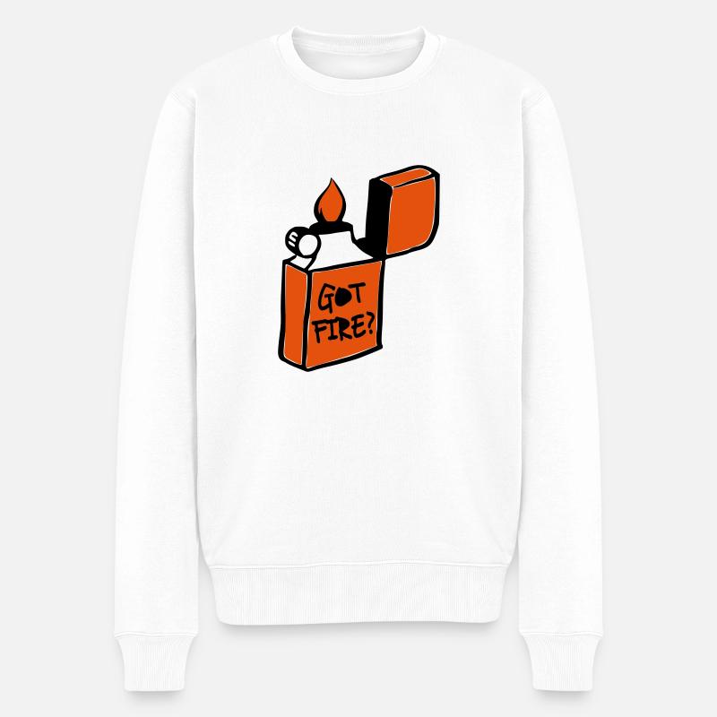 Got Fire? - Männer Premium Bio Pullover - Weiß