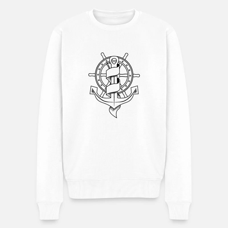 klassic_tattoo_vector - Männer Premium Bio Pullover - Weiß