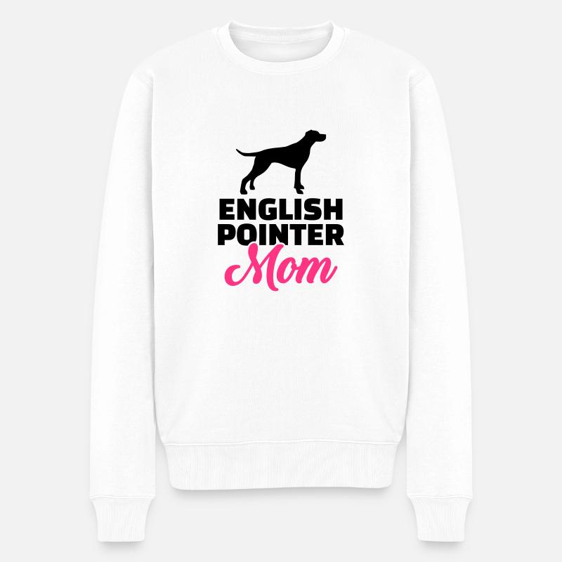 English Pointer - Männer Premium Bio Pullover - Weiß