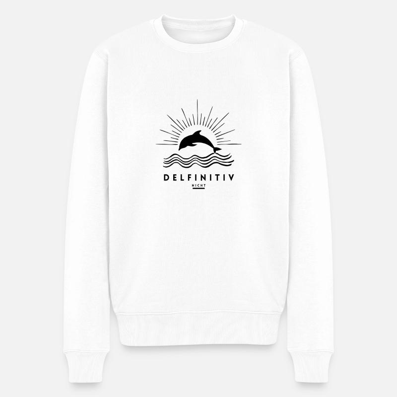 Delfinitiv nicht - Männer Premium Bio Pullover - Weiß