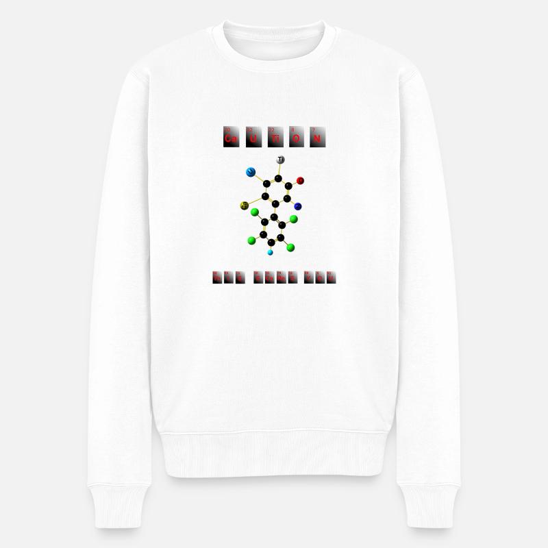 Caution - Pull Premium bio Homme - blanc