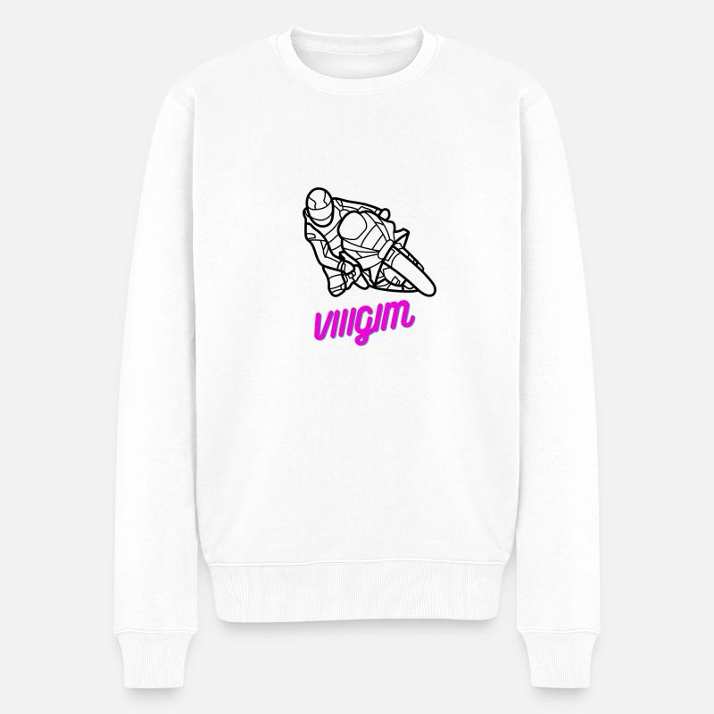 Sportlerin - Männer Premium Bio Pullover - Weiß