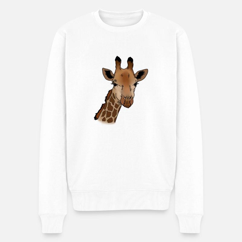 Tête de girafe - Pull Premium bio Homme - blanc