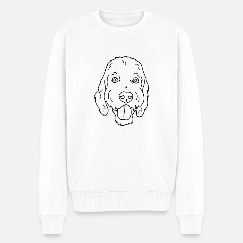 Hund - Männer Premium Bio Pullover - Weiß