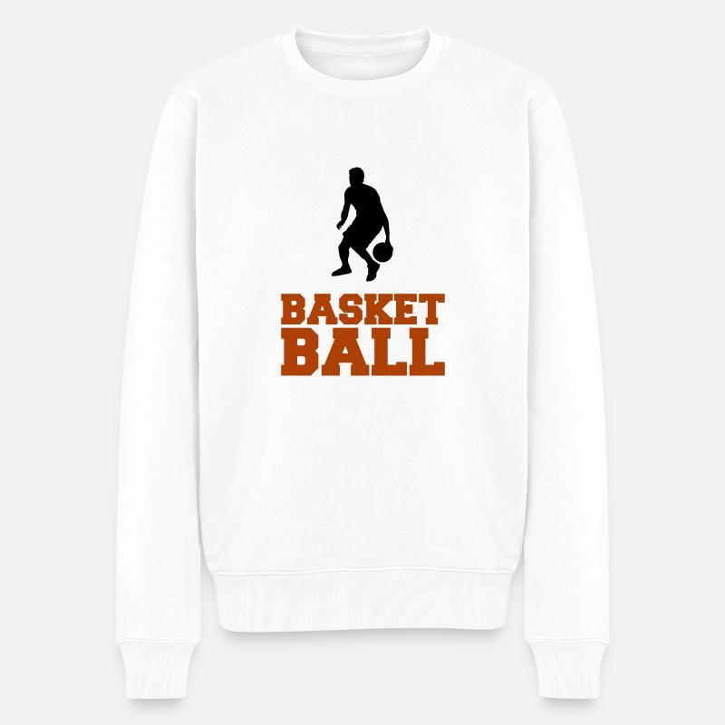 basketball - Männer Premium Bio Pullover - Weiß