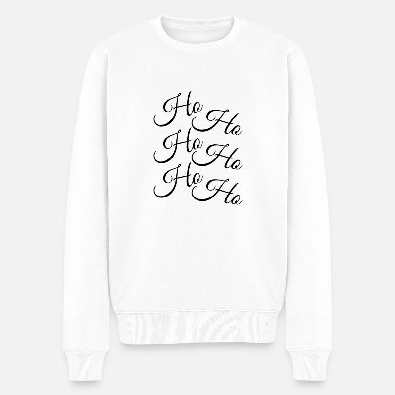Ho Ho Ho - Männer Premium Bio Pullover - Weiß