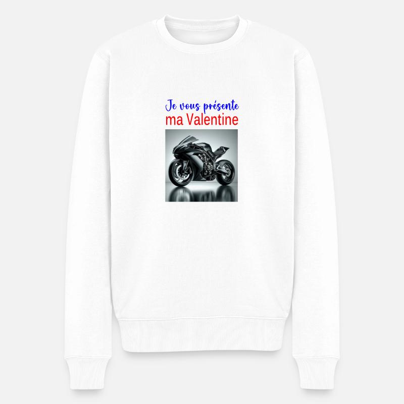 Je vous présente ma Valentine - Pull Premium bio Homme - blanc
