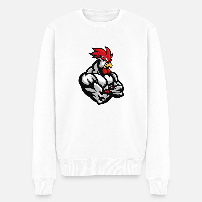 Hahn Comic - Männer Premium Bio Pullover - Weiß
