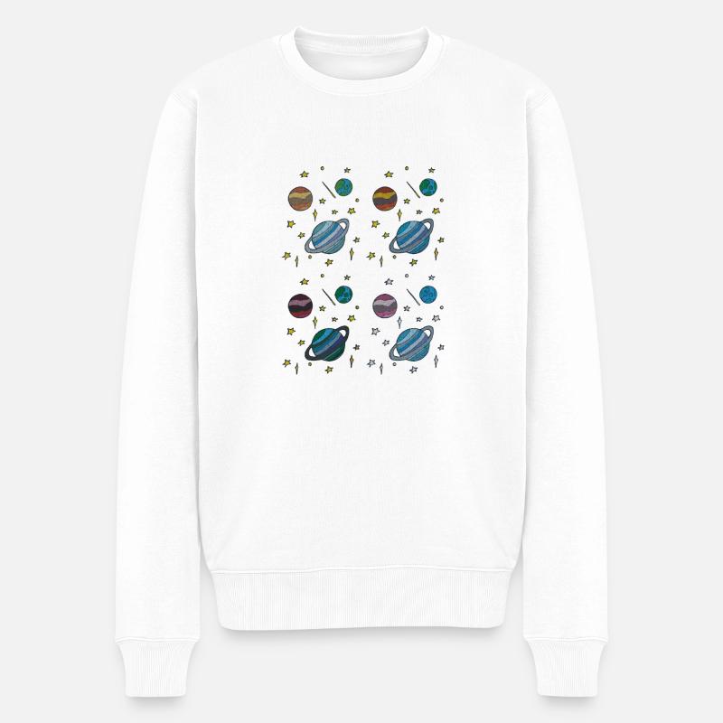 Planète Tissu - Pull Premium bio Homme - blanc