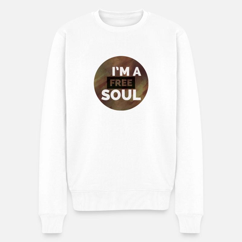 Iḿ une âme libre - Pull Premium bio Homme - blanc